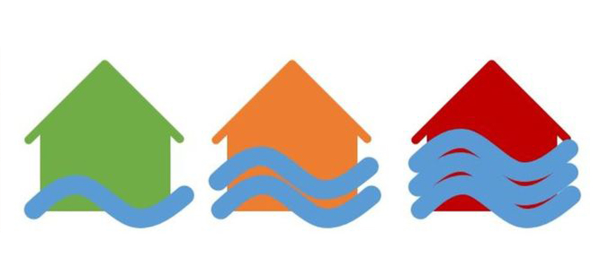 Flood risk symbols for estate agents