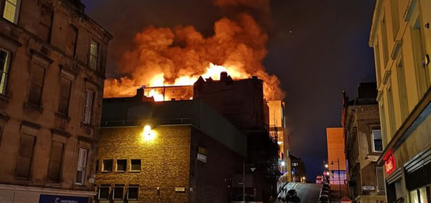 fire guts Glasgow School of Art for second time