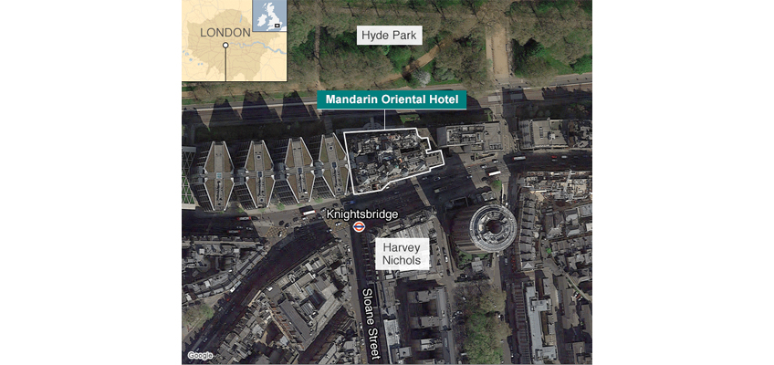 Mandarin Oriental: Huge blaze at Knightsbridge hotel